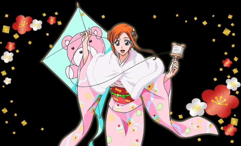 Orihime Inoue (New Year version) key art