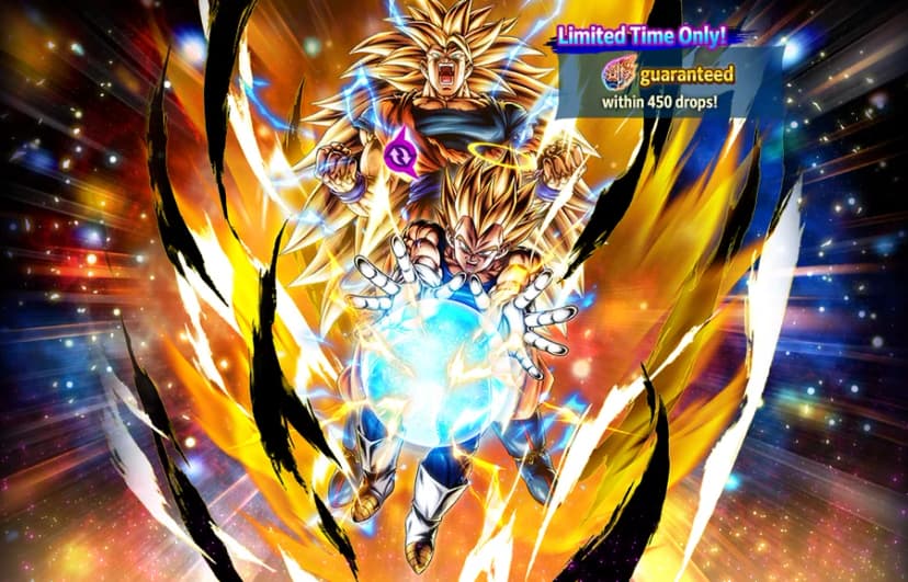 Super Saiyan 3 & Super Saiyan 2 Goku & Vegeta (UL, Blue) rate-up banner