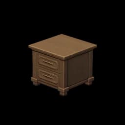 Birch Double Drawer Nightstand