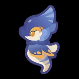 Blue-Gold Bubbly Seahorse