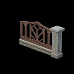 Carved Courtyard Fence