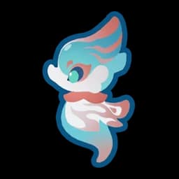 Cyan-Red Bubbly Seahorse