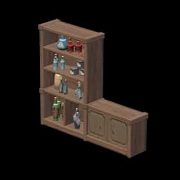 Fir Case Shelf Combination