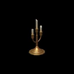 Golden Triple-Arm Candelabrum