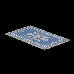 Indoor Rug: "Frostbloom Beneath the Ice"