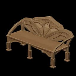 Karmaphala Wood "Subdued Speech" Bench