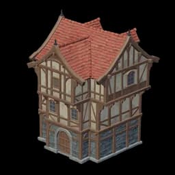 Mondstadt House With Overhanging Attic