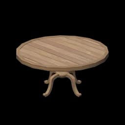 Multi-Seat Round Pine Table