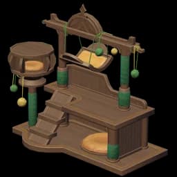 Multifunctional Pedunculate Oak Wood Cat Tree