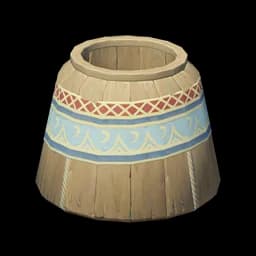 Painted Pedunculate Oak Wood Barrel