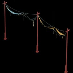 Rainbow Cloud Flying Satin Pole