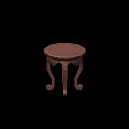 Red Pine Wood Round Stool