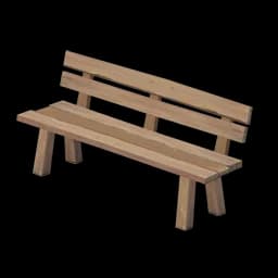 Smooth Wooden Bench