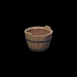 Soil-Carrying Wooden Barrel