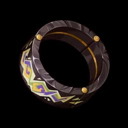 Sunset-Blue Obsidian Ring