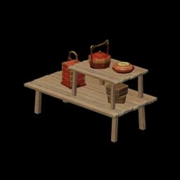 Two-Tier Vendor's Booth: Rising Fortunes