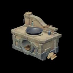 Wide Stone Stove