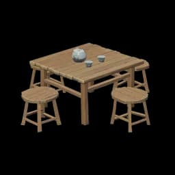Wooden Outdoor Tea Table