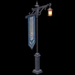 Wrought Iron Carved Street Light
