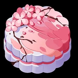 Sakura Peach Cake
