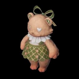 Checkered Dress Bear Doll