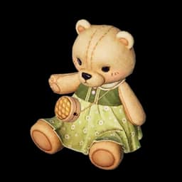 Floral Dress Bear Doll