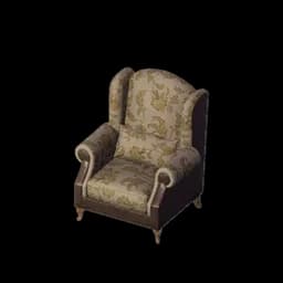 Gold-Embroidered Single Sofa