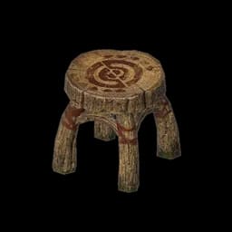 Mushstump Round Wooden Chair