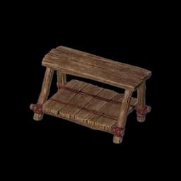Plain Wood Double-Layer Table