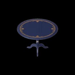 Round Blue-Gold Table