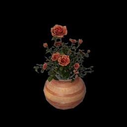 Simple Low Ceramic Flowerpot