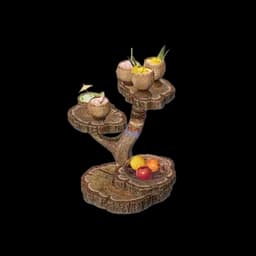 Tree-Ring Wooden Display Rack