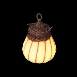 White Straw Lamp