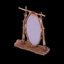 Wood-Frame Dressing Mirror