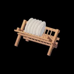 Wooden Pattern Dish Rack