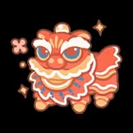 Auspicious Lion Dance (Sticker)