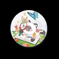 Butterfly Kitty (Meow Badge)