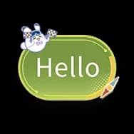 Cheering Bunbun (Chat Bubble)