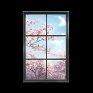Ebony Lattice Window
