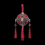 Embroidered Silk Ball: Datura Night (Desk Item)