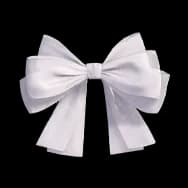 Flowing Silver Bow (Headwear)