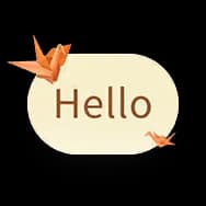 Folded Sentiments (Chat Bubble)