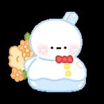 Happy Snowman: Frosty Flowers