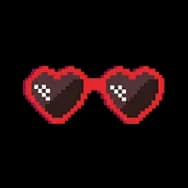 Heart Eyes Sunglasses (Sticker)