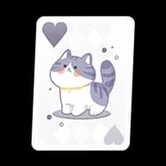Kitty Card: Blue (Sticker)