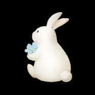 Leaf Bunny Ornaments (Desk Item)