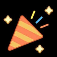 Yellow Beanie: Celebrating (Sticker)