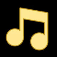 Yellow Beanie: Music (Sticker)