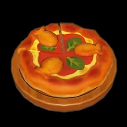 Fried Fish & Tomato Pizza