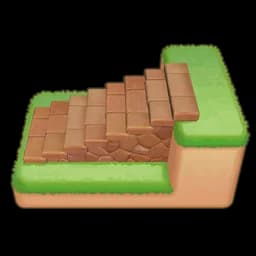 Retro Block Stone Steps